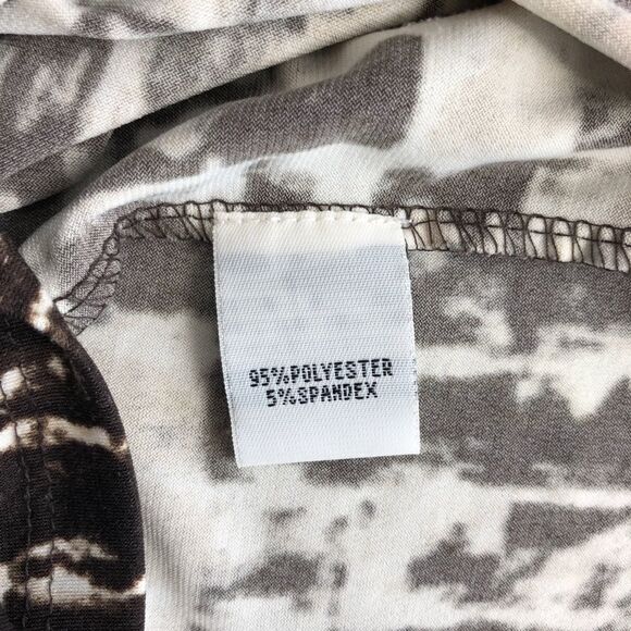 Kenneth Cole Sleeveless Dress Asymmetric Ruching Jersey In Brown & Tan - Picture 9 of 9